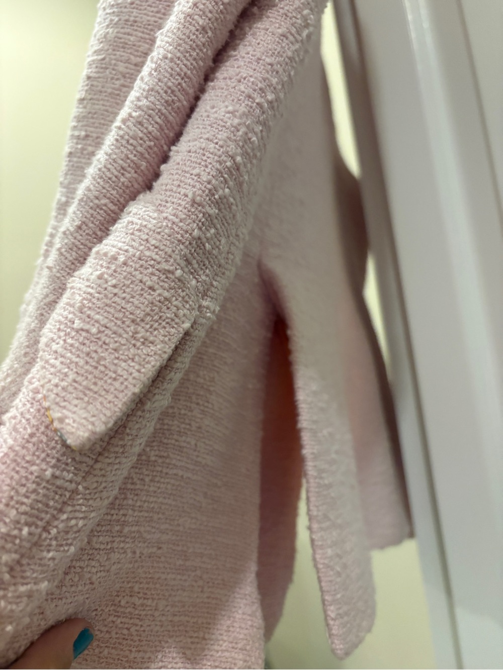 L'AGENCE Cherry Creek Pink Bouclé Single-Button Blazer - Picture 12 of 13